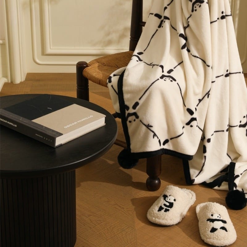 Panda Tai Chi Fleece Blanket